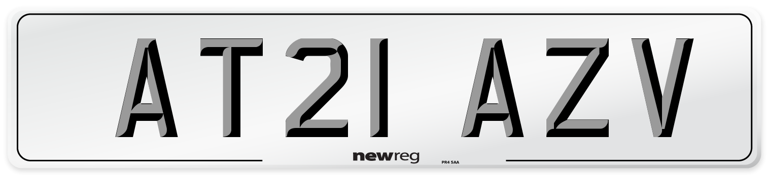 AT21 AZV Number Plate from New Reg